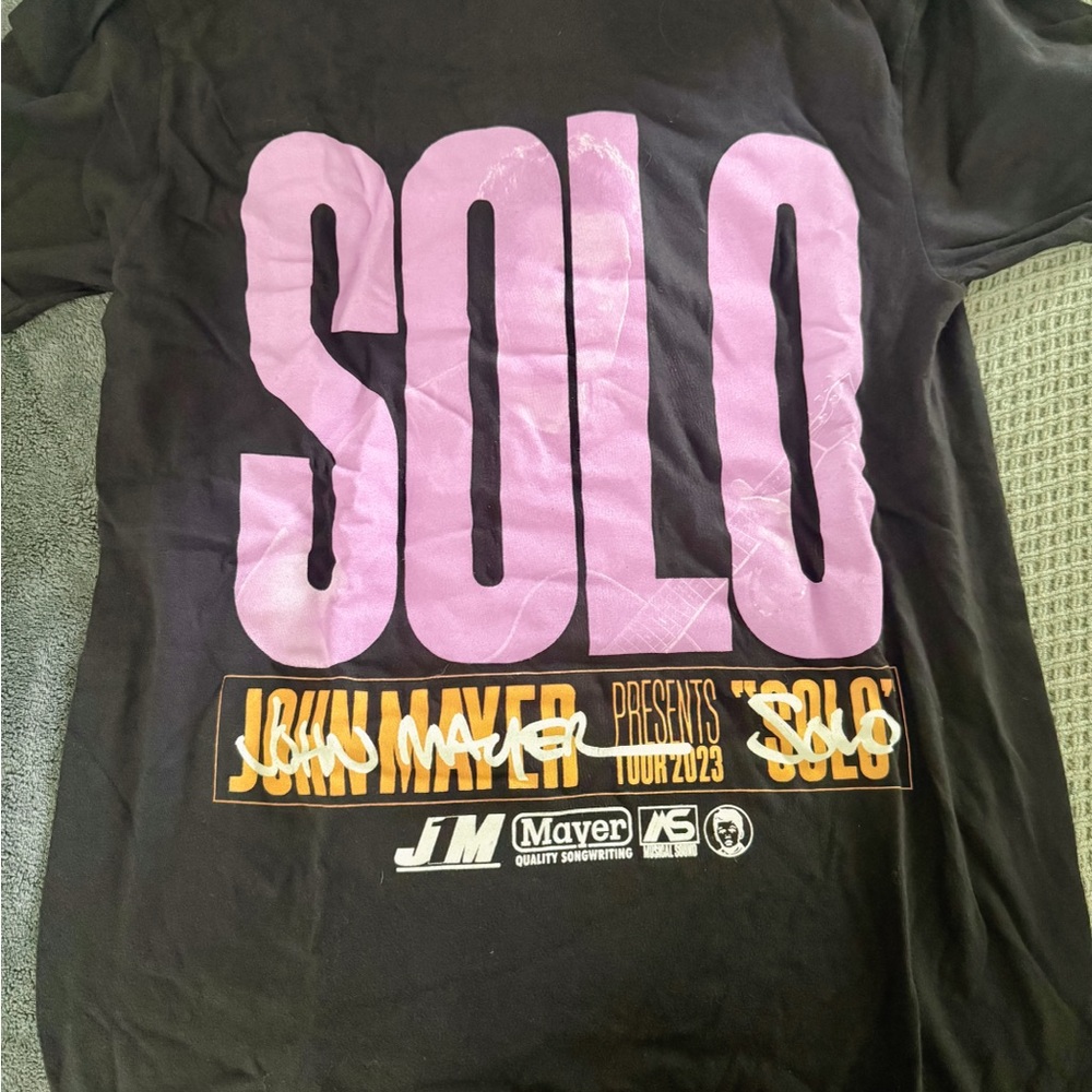 John Mayer Solo Tour 2023 Black Comfort Colors short sleeve tee